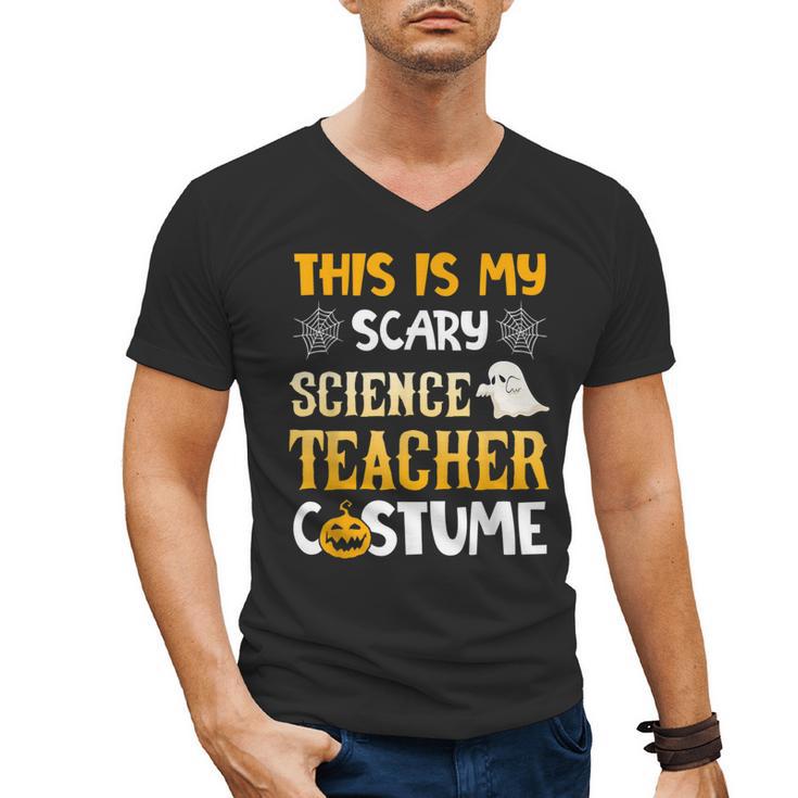 This Is My Scary Science Teacher Halloween Costumes Men Women Kids Men's V-Neck T-Shirt