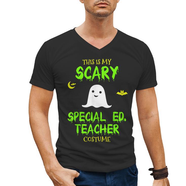 Scary Special Education Ed Teacher Costume Halloween Easy Men's V-Neck T-Shirt