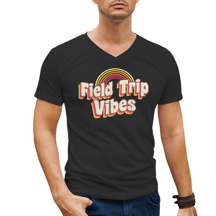 School Bus Trip Vibes Students Teachers Students Field Trip For Men Women Kids Men's V-Neck T-Shirt