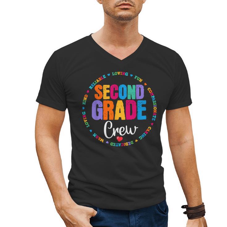 Second Grade Crew 2nd Back To School Teacher Team Squad Men's V-Neck T-Shirt