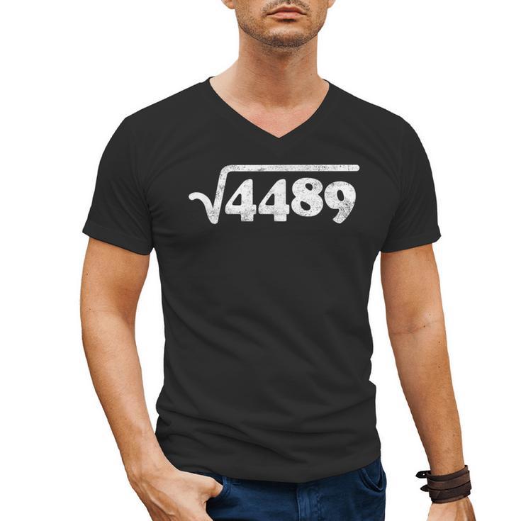 Sixty Seven 67 Meme Square Root 4489 Slang Math Teacher Men's V-Neck T-Shirt