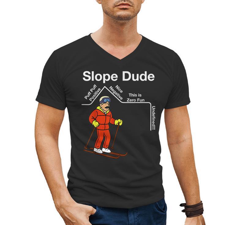 Slope Dude Algebra Geometry Middle School Math Teacher Men's V-Neck T-Shirt