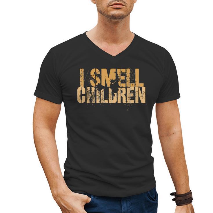 I SMELL CHILDREN Halloween Teacher Classroom I Teach Men's V-Neck T-Shirt