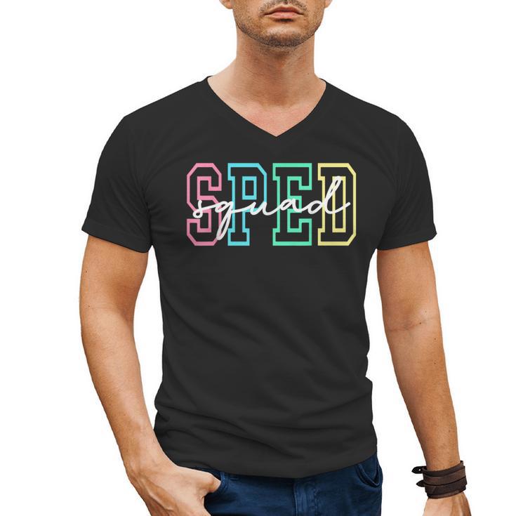 SPED Squad Team SPED Teacher Special Education Teacher Men's V-Neck T-Shirt