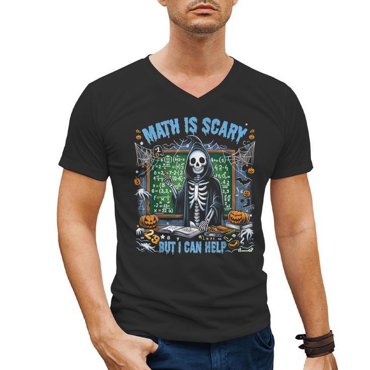Spooky Halloween Math Teacher Men's V-Neck T-Shirt, trending gift Spooky Halloween Math Teacher Men's V-Neck T-Shirt, trending gift