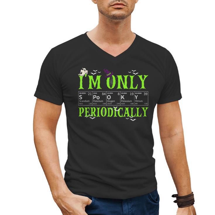 Only Spooky Periodically Halloween Chemistry Teacher Men Women Men's V-Neck T-Shirt