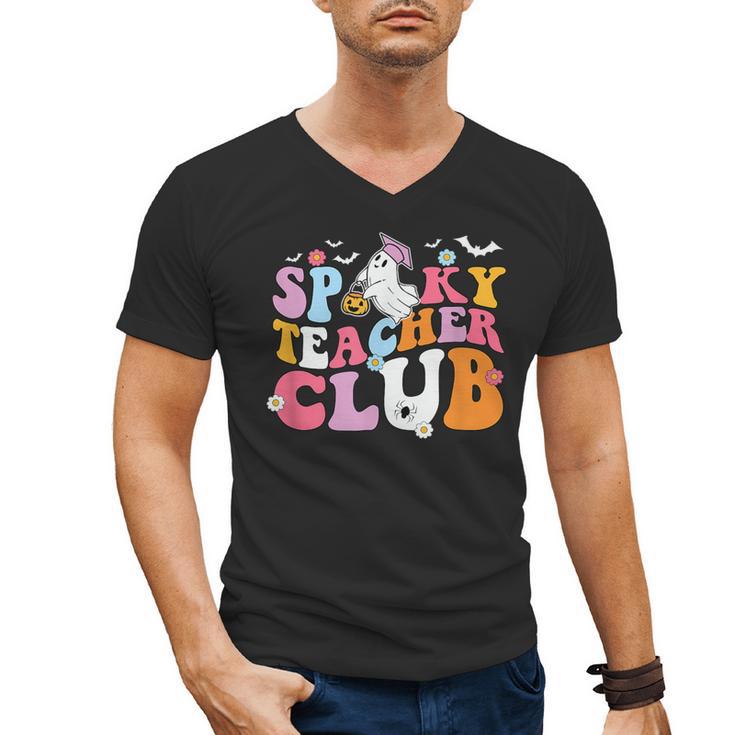 Spooky Teacher Club Halloween Men's V-Neck T-Shirt