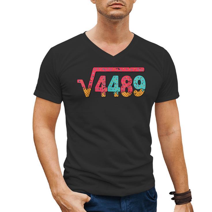 Square Root 4489 Slang Math Teacher Six Seven 6 7 Meme 67 Men's V-Neck T-Shirt