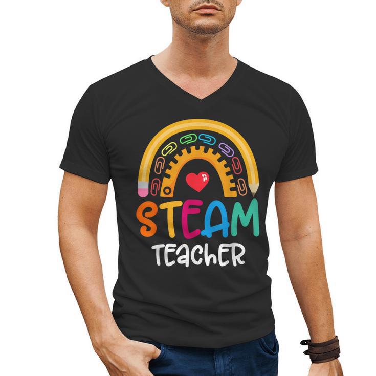 STEAM Teacher Squad Team Crew Back To School STEM Special Men's V-Neck T-Shirt