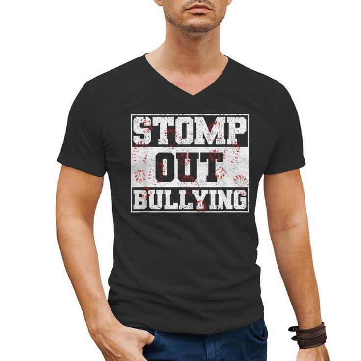 Stomp Out Bullying Back To School Education Teacher Men's V-Neck T-Shirt
