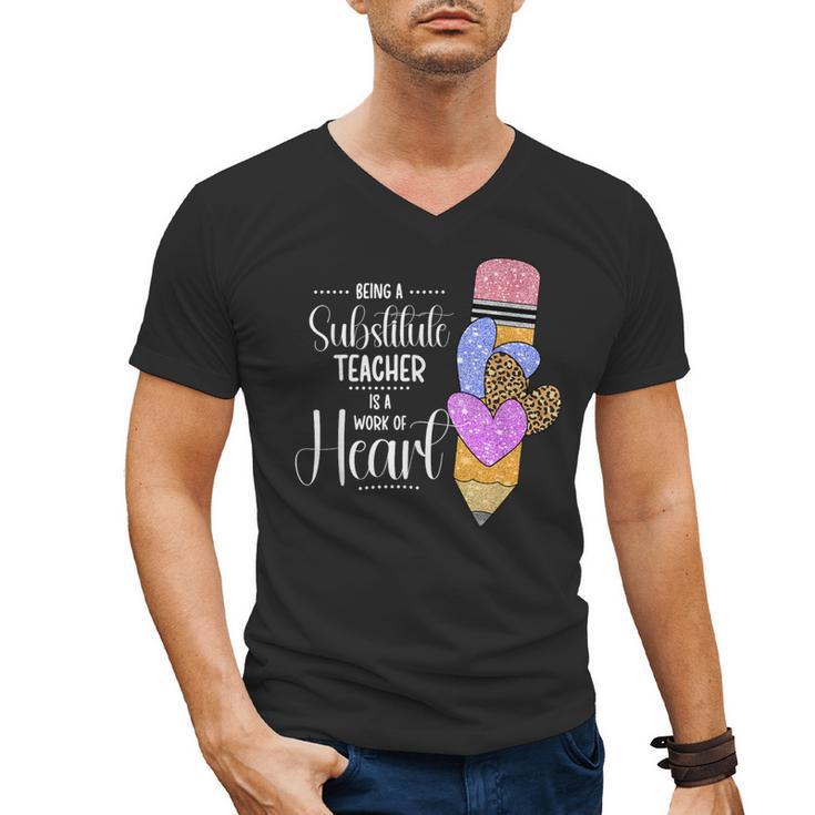 Being A Substitute Teacher Substitute Teaching Men's V-Neck T-Shirt