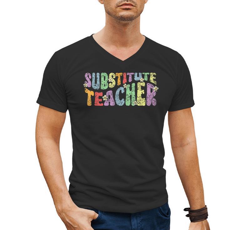 Substitute Teacher Women Back To School Substitute Teacher Men's V-Neck T-Shirt, trending gift