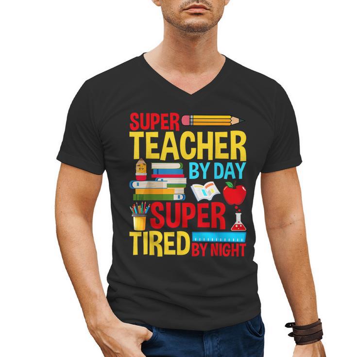 Super Teacher By Day Super Tired By Night Superhero Teacher Men's V-Neck T-Shirt, Super Teacher Gifts, trending gift Super Teacher By Day Super Tired By Night Superhero Teacher Men's V-Neck T-Shirt, Super Teacher Gifts, trending gift