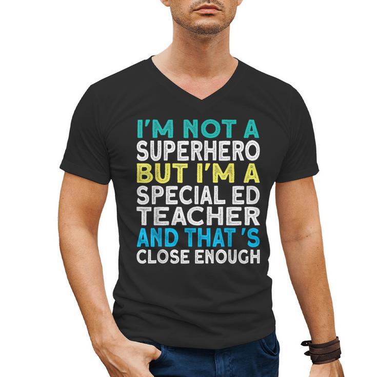 Superhero & Special Education Teacher Men Women Men's V-Neck T-Shirt