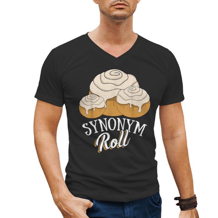 Synonym Roll Teacher And Grammar Geeks Pun For Men Women Kids Men's V-Neck T-Shirt