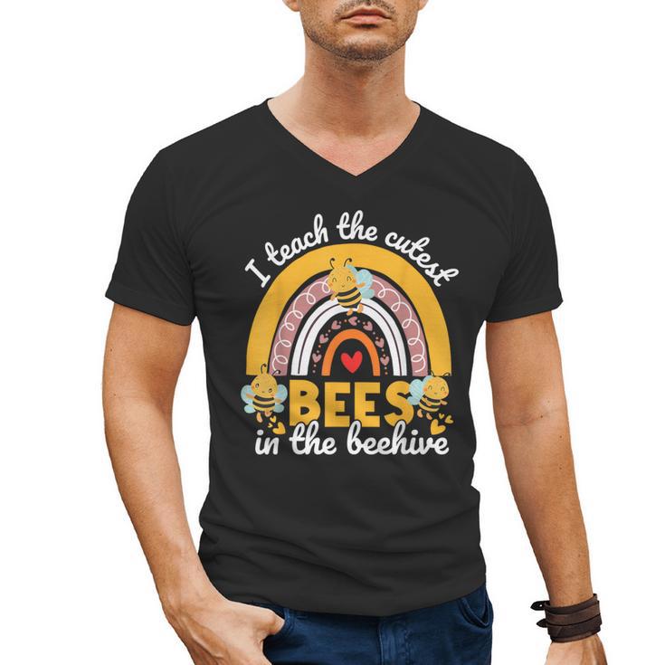 I Teach The Cutest Bees In The Beehive Teachers Day Men's V-Neck T-Shirt