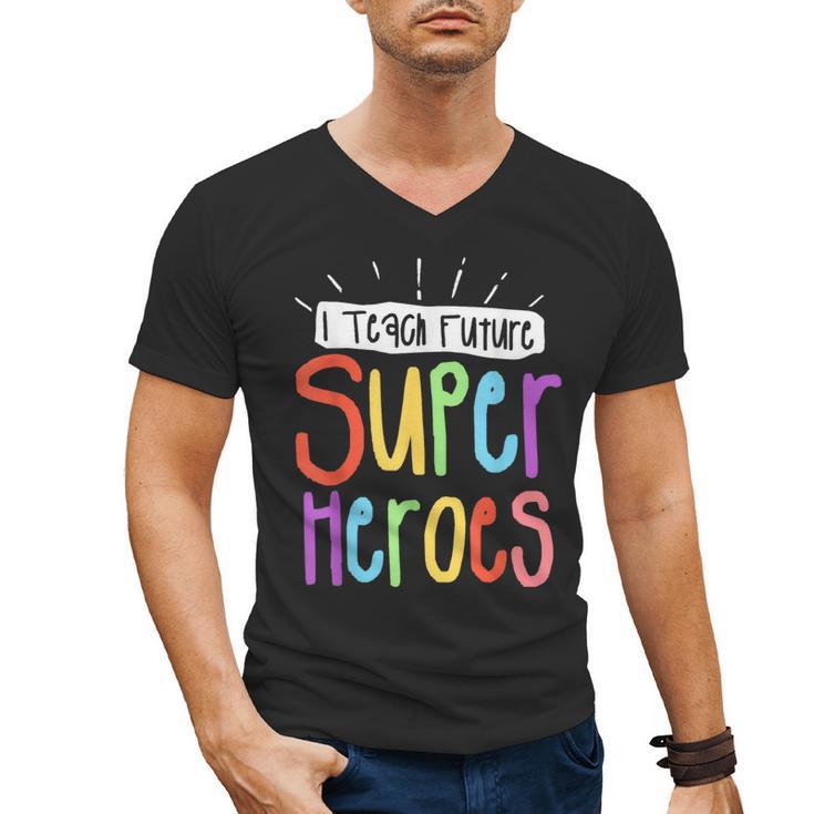 I Teach Future Superheroes Teacher Teaching Men's V-Neck T-Shirt