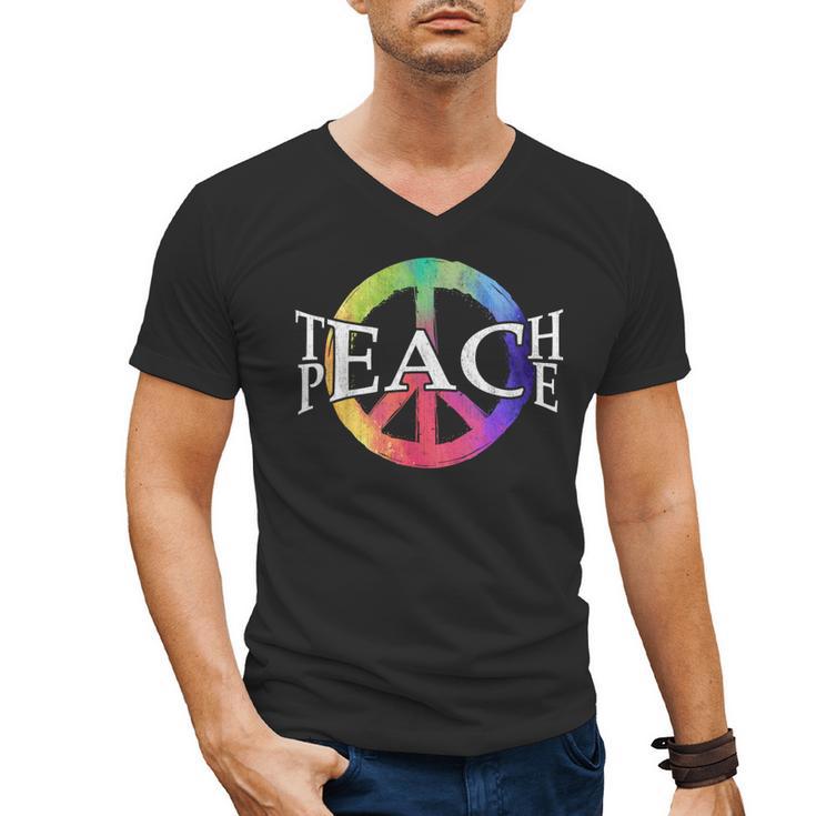 Teach Peace For Teachers And Educators Counselor Men's V-Neck T-Shirt, trending gift Teach Peace For Teachers And Educators Counselor Men's V-Neck T-Shirt, trending gift