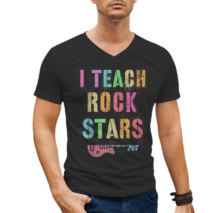 I TEACH ROCKSTARS Band Vibes Teacher Rocks My Music Teaching Men's V-Neck T-Shirt