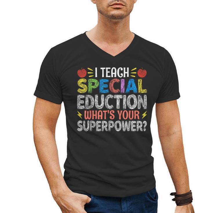 I Teach Special Education SPED Special Education Teacher For Men Women Men's V-Neck T-Shirt