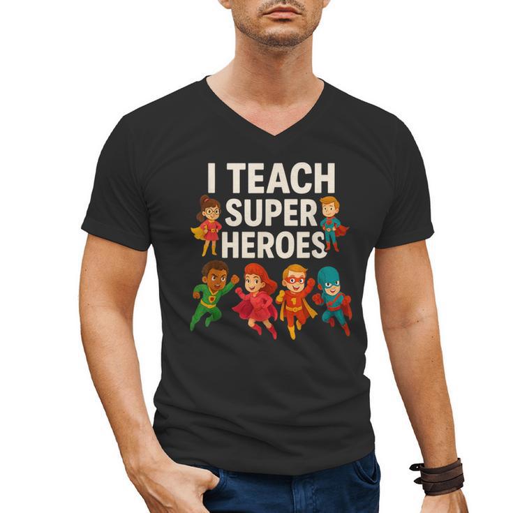 I Teach Super Heroes Teacher Men's V-Neck T-Shirt, Super Teacher Gifts, trending gift I Teach Super Heroes Teacher Men's V-Neck T-Shirt, Super Teacher Gifts, trending gift