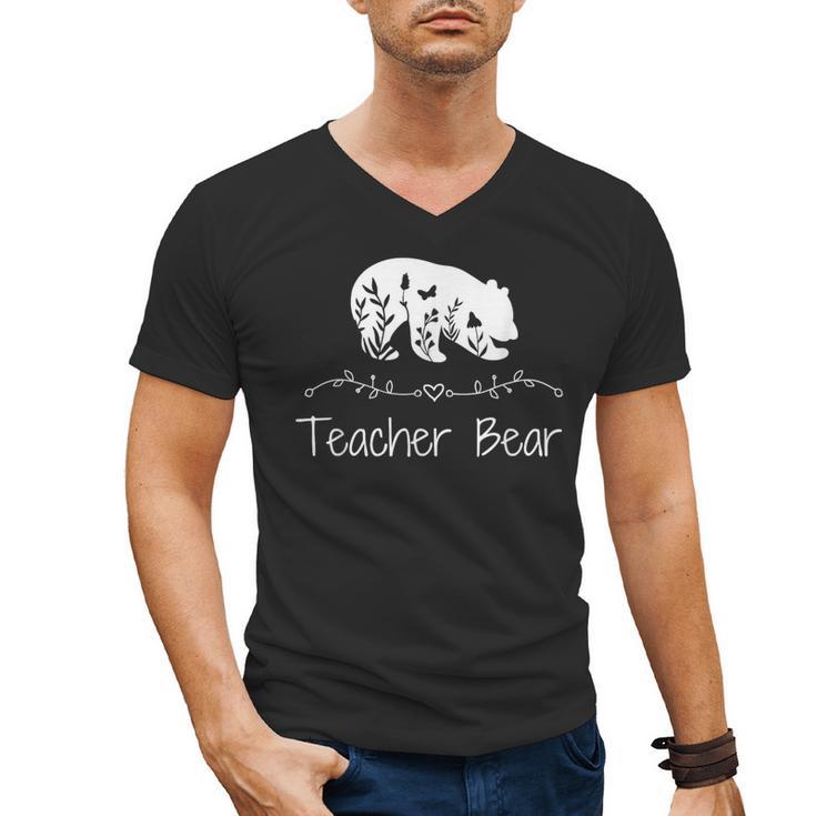 Teacher Bear For Educators Teacher Appreciation Men's V-Neck T-Shirt
