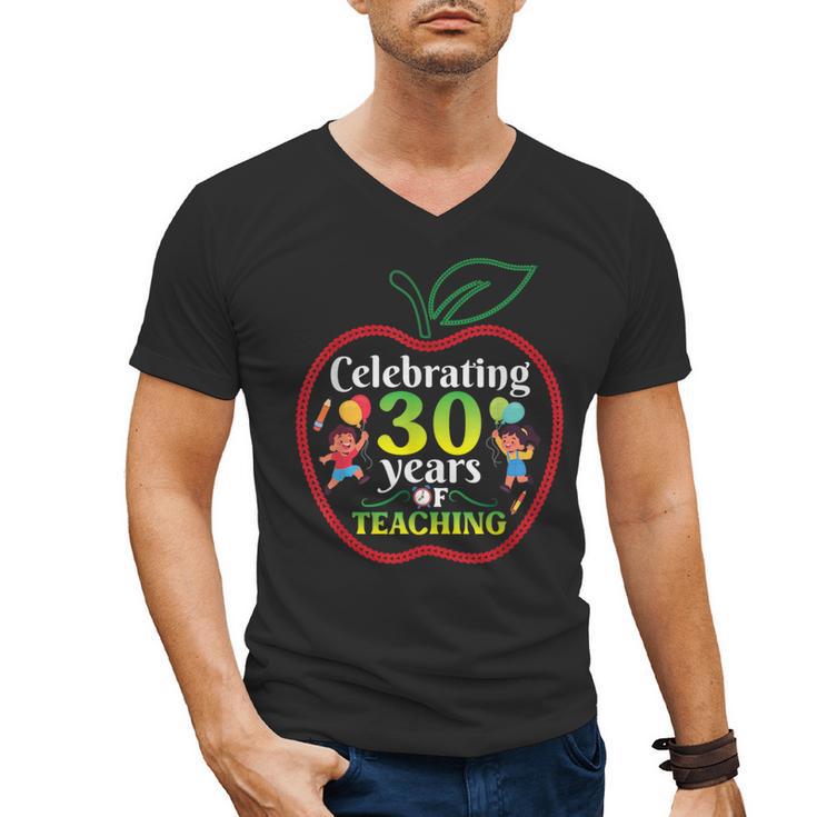 Teacher Celebrating 30 Years Of Teaching Students School Men's V-Neck T-Shirt