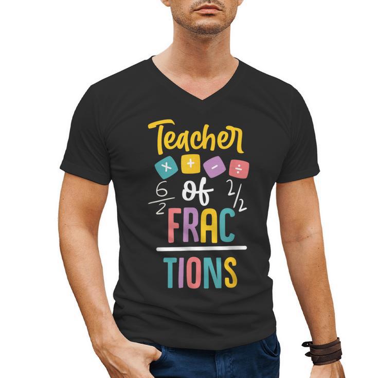Teacher Of Fractions For Math Teacher Men's V-Neck T-Shirt