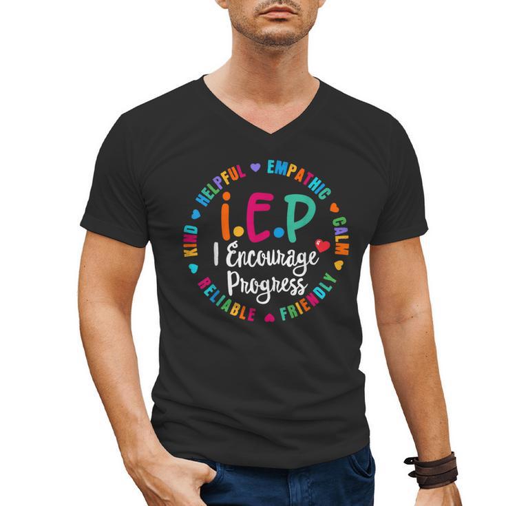 Teacher IEP IEP Encourage Progress Special Education Men's V-Neck T-Shirt