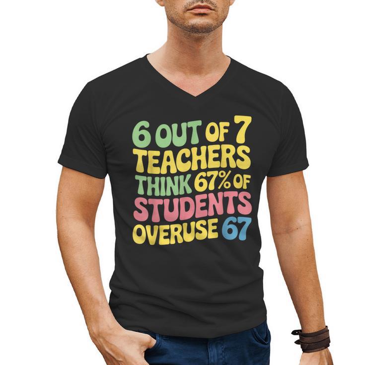 Teacher Overuse 67 Teacher Men's V-Neck T-Shirt