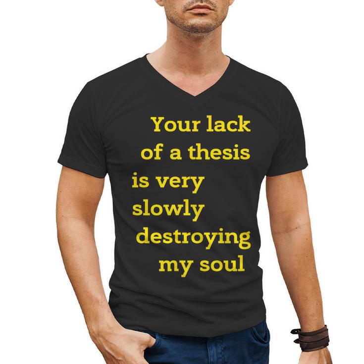 Teacher Or Professor Essay Thesis Writing Joke For Men Women Men's V-Neck T-Shirt