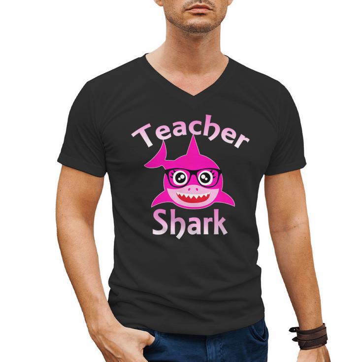Teacher Shark Female Teacher Men's V-Neck T-Shirt