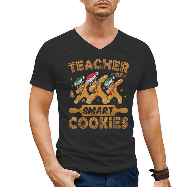 Teacher Of Smart Cookies Gingerbread Christmas Teacher Men's V-Neck T-Shirt