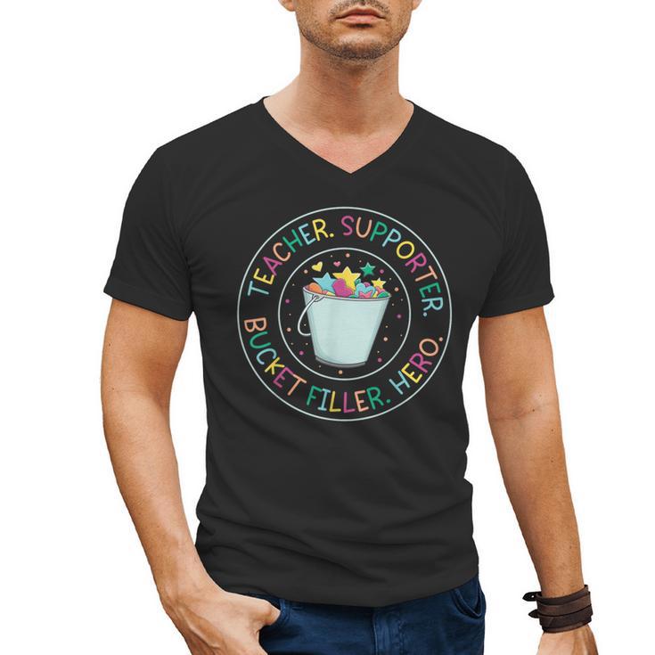 Teacher Supporter Bucket Filler Hero Men's V-Neck T-Shirt