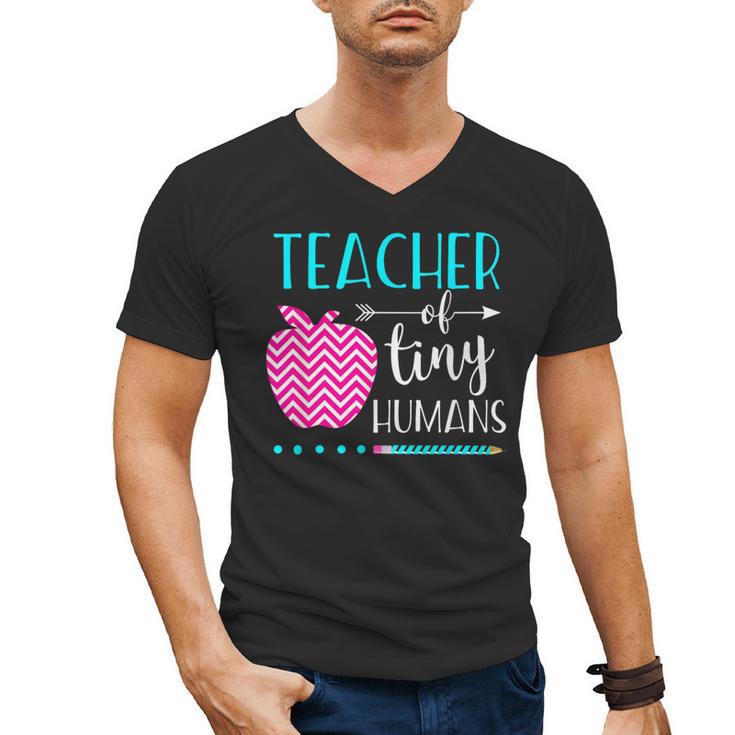 Teacher Of Tiny Humans Preschool Pre K Kindergarten Teacher Men's V-Neck T-Shirt