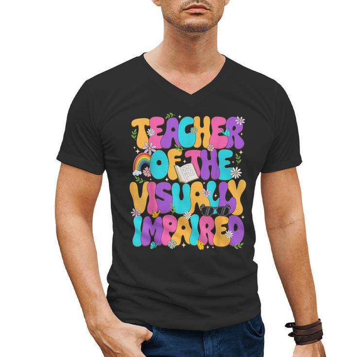 Teacher Of The Visually Impaired Blindness Awareness Men's V-Neck T-Shirt