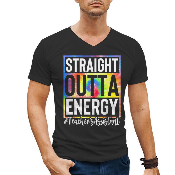 Teacher's Assistant Straight Outta Energy Teaching Tie Dye For Men Women Men's V-Neck T-Shirt