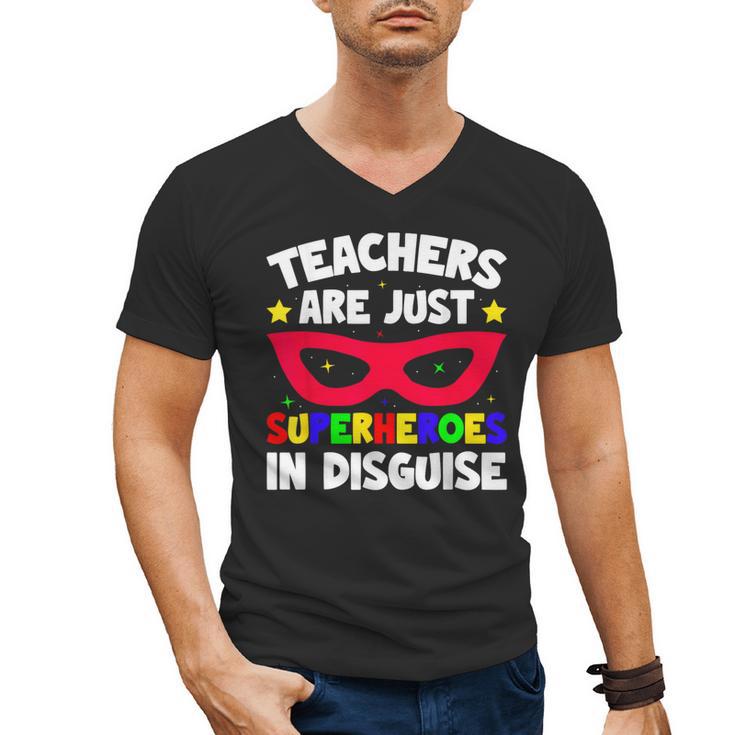 Teachers Are Just Superheroes In Disguise School Men's V-Neck T-Shirt, trending gift Teachers Are Just Superheroes In Disguise School Men's V-Neck T-Shirt, trending gift