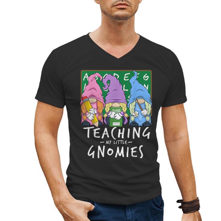 Teaching My Little Gnomies With Gnome For Teacher Women Men's V-Neck T-Shirt