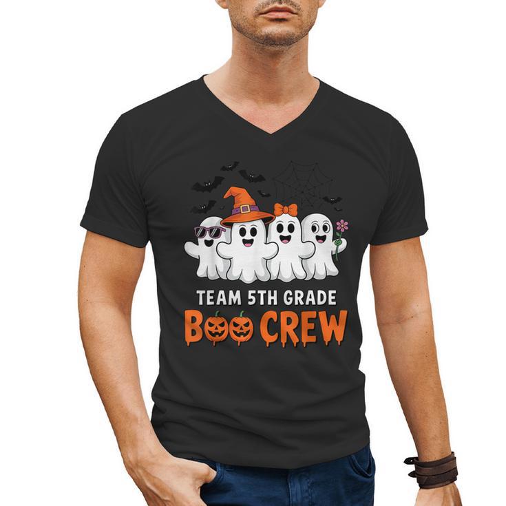 Team 5th Grade Boo Crew Halloween Teacher Student Costume Men's V-Neck T-Shirt