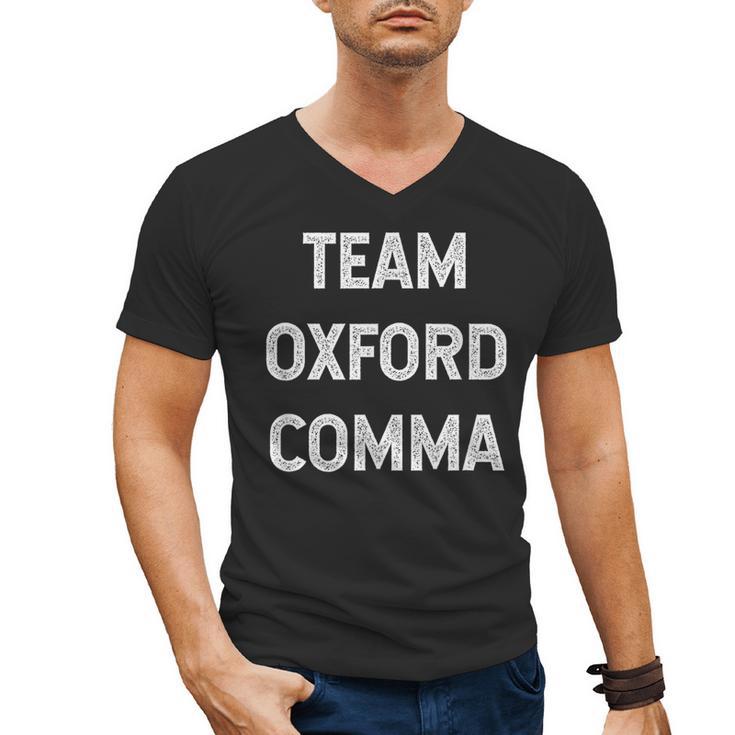 Team Oxford Comma English Majors And Teachers For Men Women Girls Kids Men's V-Neck T-Shirt