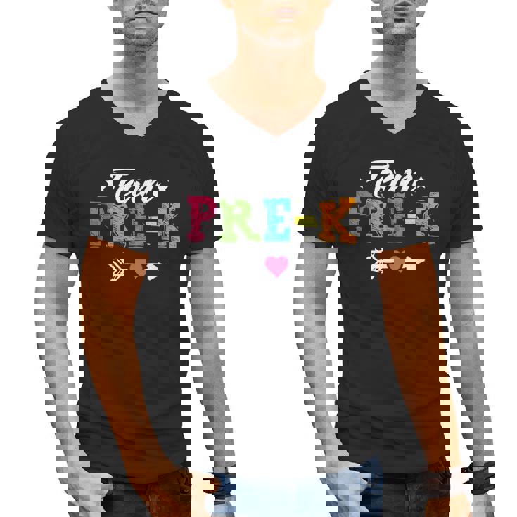 Team Pre-K Shirt PreSchool Teacher Student Back To School Men&#x27;s V-Neck T-Shirt