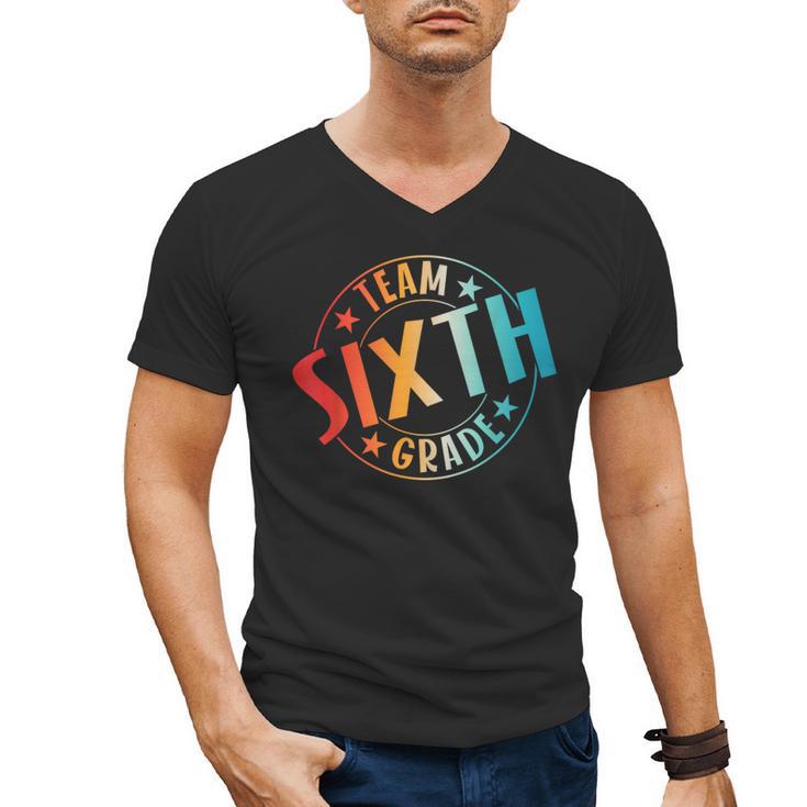 Team Sixth Grade Teacher Student Back To School 6th Grade Men's V-Neck T-Shirt