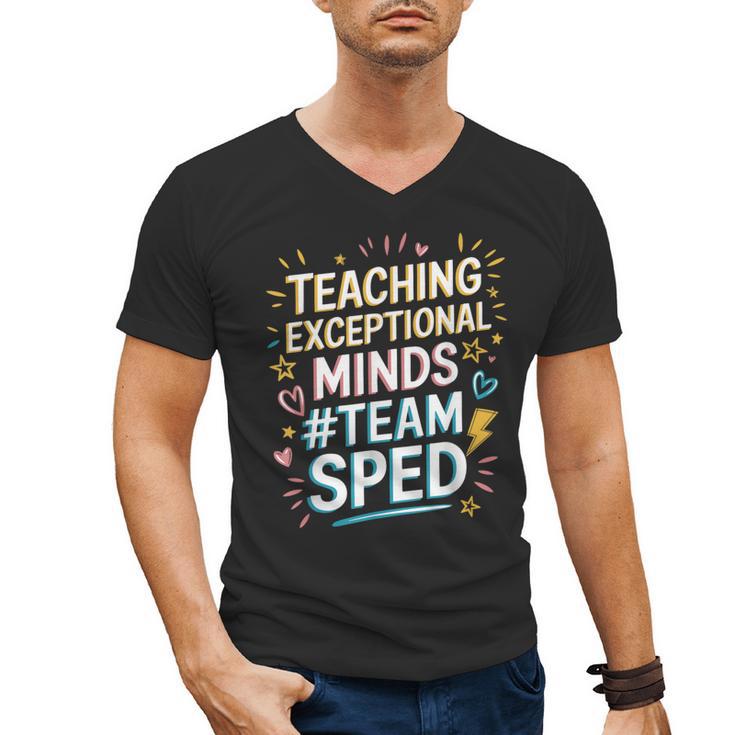 Team Sped Sped Teacher Special Education Teacher Team Men's V-Neck T-Shirt