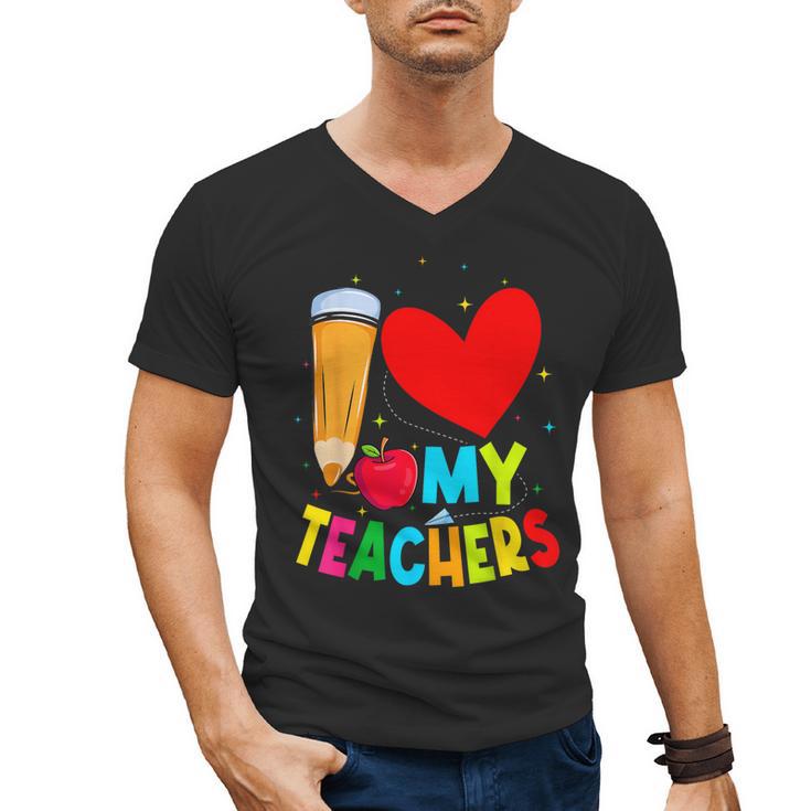 Teens Graduation I Heart My Teachers I Love My Teachers Men's V-Neck T-Shirt