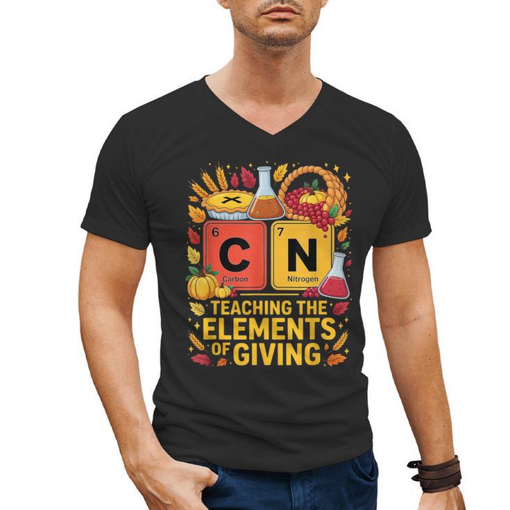 Thanksgiving 67 Meme Science Teacher Periodic Table Women Men's V-Neck T-Shirt