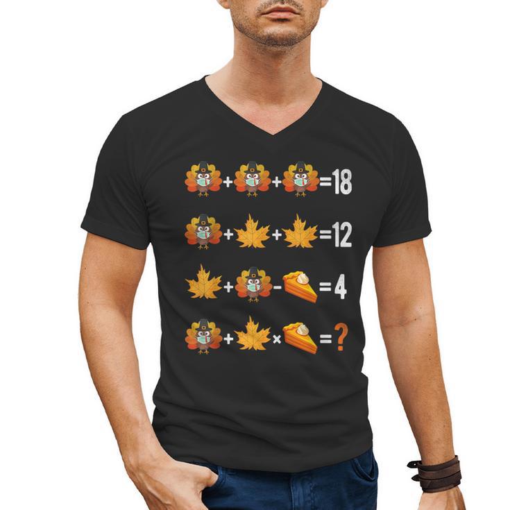 Thanksgiving Order Of Operations Quiz Math Teacher Life Men's V-Neck T-Shirt