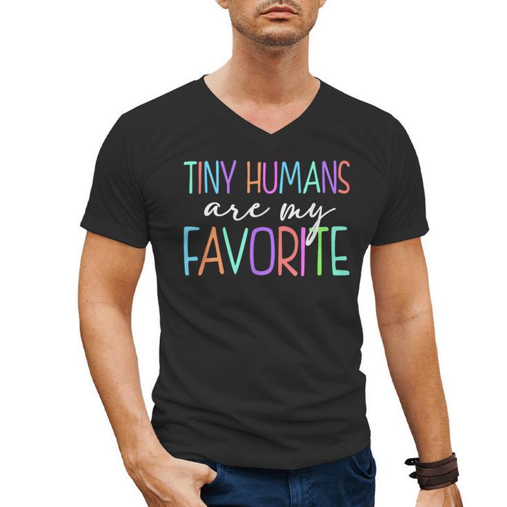 Tiny Humans Are My Favorite Daycare Provider Teacher Daycare Men's V-Neck T-Shirt