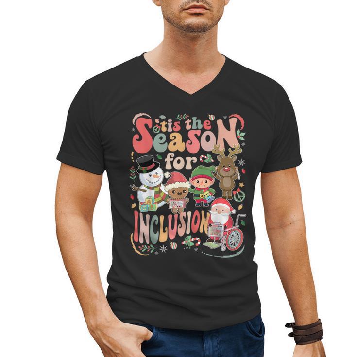 Tis The Season For Inclusion Christmas Sped Teacher Men's V-Neck T-Shirt