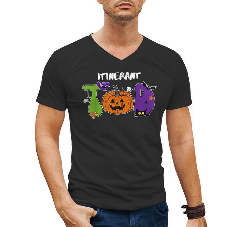 TOD Itinerant Teacher Of The Deaf Halloween ASL Interpreters Men's V-Neck T-Shirt